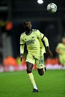 West Bromwich Albion V Arsenal - Carabao Cup 2021-22 Prints: Arsenal's Nicolas Pepe in Action against West Bromwich Albion in Carabao Cup Match