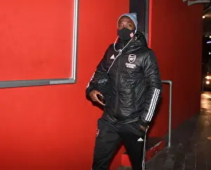 Arsenal's Nicolas Pepe Arrives at Emirates Stadium Ahead of Arsenal v Leeds United (Premier League, 2020-21)