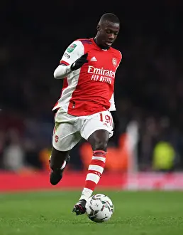 Arsenal V Sunderland - Carabao Cup 2021-22 Prints: Arsenal's Nicolas Pepe in Carabao Cup Quarterfinal Action Against Sunderland