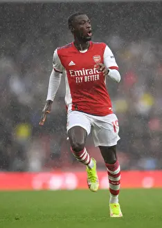 Arsenal V Chelsea 2021-22 Prints: Arsenal's Nicolas Pepe Faces Off Against Chelsea in the Premier League