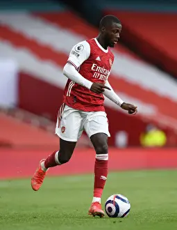 Arsenal V West Bromwich Albion 2020-21 Prints: Arsenal's Nicolas Pepe Plays Out Empty Emirates Stadium Match Against West Bromwich Albion