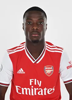 Arsenal's Nicolas Pepe Poses at 2019-20 Photocall
