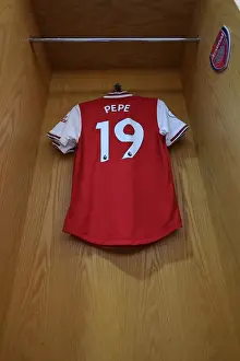 Arsenal's Nicolas Pepe Prepares for Aston Villa Clash in Emirates Stadium Changing Room