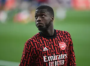Villarreal V Arsenal 2020-21 Prints: Arsenal's Nicolas Pepe Prepares for UEFA Europa League Semi-Final Against Villarreal in Empty Estadio de la