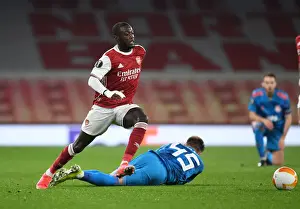 Arsenal V Olympiacos 2020-21 Prints: Arsenal's Nicolas Pepe Scores in Empty Emirates Stadium: UEFA Europa League 2021