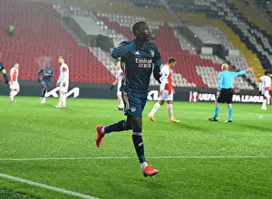 Arsenal's Nicolas Pepe Scores in Europa League Quarterfinal Against Slavia Praha in Prague