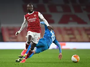 Arsenal V Olympiacos 2020-21 Prints: Arsenal's Nicolas Pepe Scores Past Olympiacos in Empty Emirates Stadium - UEFA Europa League Round of 16