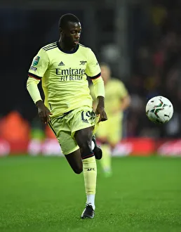 West Bromwich Albion V Arsenal - Carabao Cup 2021-22 Prints: Arsenal's Nicolas Pepe Shines: Gunners Triumph Over West Bromwich Albion in Carabao Cup