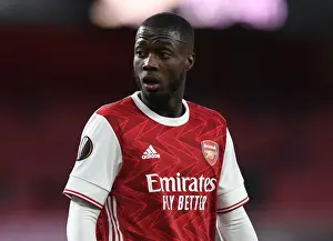 Arsenal V Villarreal 2020-21 Prints: Arsenal's Nicolas Pepe in UEFA Europa League Semi-Final: Arsenal vs Villarreal CF (Behind Closed Doors)
