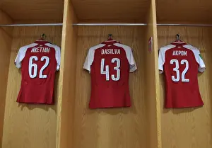 Arsenal V Doncaster Rovers - Carabao Cup 2017-18 Prints: Arsenal's Nketiah, Dasilva, and Akpom Prepare for Carabao Cup Clash Against Doncaster