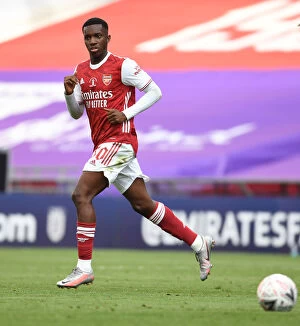 Images Dated 2nd August 2020: Arsenal's Nketiah at Empty FA Cup Final Against Chelsea, 2020