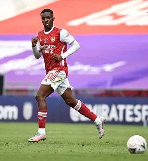 Arsenal's Nketiah at Empty FA Cup Final Against Chelsea, 2020
