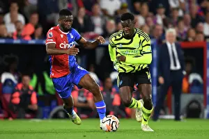 Crystal Palace V Arsenal 2023-24 Prints: Arsenal's Nketiah Faces Pressure from Crystal Palace's Lerma in Premier League Clash