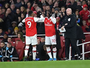 Images Dated 18th January 2020: Arsenal's Nketiah Replaces Lacazette Against Sheffield United (Premier League, January 2020)