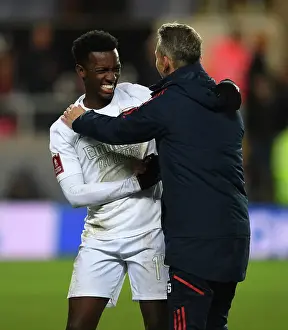 Arsenal's Nketiah and Stuivenberg: FA Cup Victory Celebration vs. Oxford United