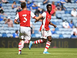Glasgow Rangers V Arsenal 2021-22 Prints: Arsenal's Nketiah and Tierney Celebrate Goals in Rangers Friendly