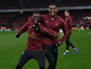 Arsenal V Blackpool Carabao Cup 2018-19 Prints: Arsenal's Nketiah and Willock Prepared for Carabao Cup Showdown Against Blackpool