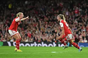 Arsenal Women V FC Zurich Frauen 2022-23 Prints: Arsenal's Nobbs Scores First Goal: Arsenal Women Secure Champions League Victory Over FC Zurich