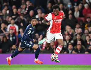 Arsenal's Nuno Tavares in Action Against Aston Villa in the Premier League
