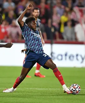 Arsenal's Nuno Tavares in Action against Brentford in 2021-22 Premier League