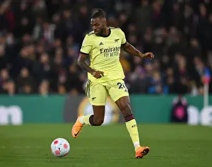 Arsenal's Nuno Tavares in Action against Crystal Palace - Premier League 2021-22
