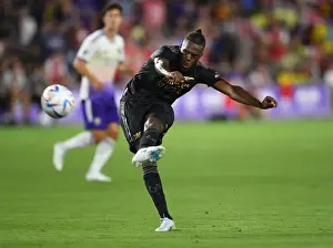 Arsenal's Nuno Tavares in Action against Orlando City SC during 2022-23 Pre-Season Friendly