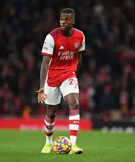 Arsenal V West Ham United 2021-22 Prints: Arsenal's Nuno Tavares in Action Against West Ham United - Premier League 2021-22