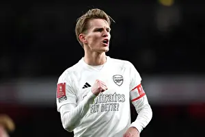 Arsenal's Odegaard Reacts in White: Uniting Against Knife Crime in Emirates FA Cup Clash vs. Liverpool