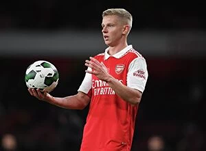 Images Dated 9th November 2022: Arsenal's Oleksandr Zinchenko in Action against Brighton & Hove Albion in Carabao Cup Match
