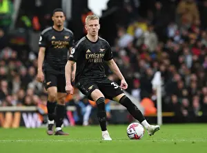 Arsenal's Oleksandr Zinchenko in Action: Premier League 2023 - Fulham vs. Arsenal