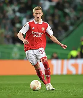 Sporting Lisbon V Arsenal 2022-23 Prints: Arsenal's Oleksandr Zinchenko in Action against Sporting CP in Europa League Round of 16