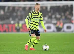 Arsenal's Oleksandr Zinchenko in Action against West Ham United in Carabao Cup Clash, London 2023
