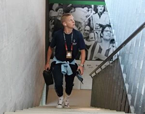FC Zurich v Arsenal 2022-23 Collection: Arsenal's Oleksandr Zinchenko Arrives at Kybunpark for FC Zurich Clash in UEFA Europa League