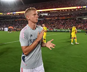 Arsenal's Oleksandr Zinchenko Celebrates with Fans after Arsenal's Win against Chelsea in the Florida Cup 2022-23