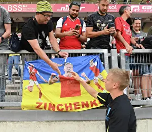 Arsenal's Oleksandr Zinchenko Engages with Fans before Nuremberg Pre-Season Friendly