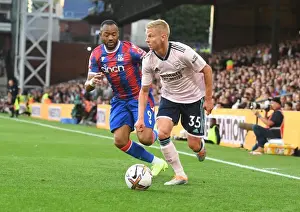 Crystal Palace V Arsenal 2022-23 Prints: Arsenal's Oleksandr Zinchenko Outmaneuvers Crystal Palace's Jordan Ayew in Premier League Clash