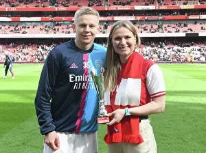 Arsenal V Crystal Palace 2022-23 Prints: Arsenal's Oleksandr Zinchenko Receives Player of the Month Award Before Arsenal vs Crystal Palace
