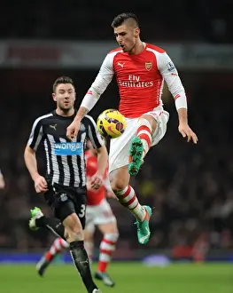 Arsenal V Newcastle United 2014/15 Prints: Arsenal's Olivier Giroud in Action during Arsenal v Newcastle United