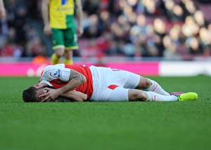 Arsenal V Norwich City 2015-16 Prints: Arsenal's Olivier Giroud in Action: Arsenal vs. Norwich City (2015-16)