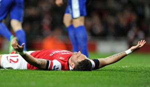 Arsenal V Everton 2012-13 Prints: Arsenal's Olivier Giroud in Action against Everton (2012-13)