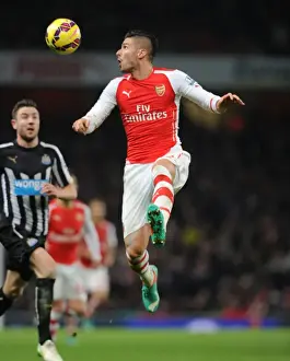 Arsenal V Newcastle United 2014/15 Prints: Arsenal's Olivier Giroud in Action against Newcastle United - Premier League 2014/15