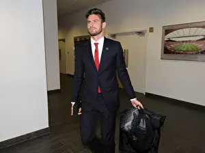Arsenal V Liverpool 2013-14 Prints: Arsenal's Olivier Giroud Approaches Emirates Stadium for Arsenal v Liverpool Clash (2013-14)