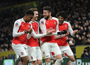 15/16 Hull City V Arsenal FA Cup Prints: Arsenal's Olivier Giroud, Calum Chambers