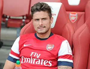 Arsenal V Galatasaray 2013-14 Prints: Arsenal's Olivier Giroud Celebrates at Emirates Cup 2013: Arsenal vs Galatasaray