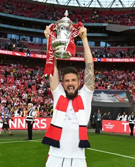 Arsenal's Olivier Giroud Celebrates FA Cup Victory over Chelsea