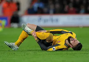 AFC Bournemouth V Arsenal 2016-17 Prints: Arsenal's Olivier Giroud Injures Ankle Against AFC Bournemouth (2016-17)