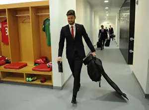 Arsenal V Liverpool 2013-14 Prints: Arsenal's Olivier Giroud Prepares for Arsenal v Liverpool Clash (2013-14)