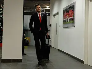 Arsenal V Southampton 2014-15 Prints: Arsenal's Olivier Giroud Prepares for Arsenal v Southampton Clash (2014-15)