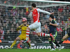 Arsenal V Middlesbrough - FA Cup 2014-15 Prints: Arsenal's Olivier Giroud Scores Brace: FA Cup Victory Over Middlesbrough, 2015