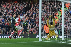 Arsenal V Middlesbrough - FA Cup 2014-15 Prints: Arsenal's Olivier Giroud Scores Second Goal vs. Middlesbrough in FA Cup Fifth Round
